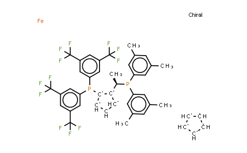 CAS No. 166172-66-3, (S)-(+)-1-{(S)-1-[(R)-2-Di-(3,5-bis(trifluoromethyl)phenyl)phosphino)-ferrocenyl]-ethyl-di-(3,5-xylyl)-phosphine