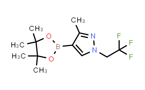CAS No. 1664354-95-3, 3-Methyl-4-(4,4,5,5-tetramethyl-1,3,2-dioxaborolan-2-yl)-1-(2,2,2-trifluoroethyl)-1H-pyrazole