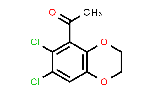 CAS No. 166816-11-1, 1-(6,7-Dichloro-2,3-dihydrobenzo[b][1,4]dioxin-5-yl)ethan-1-one