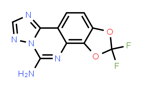CAS No. 1670257-14-3, 2,2-Difluoro-1,3-dioxolo[4,5-h][1,2,4]triazolo[1,5-c]quinazolin-5-amine