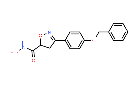 CAS No. 167098-81-9, 5-Isoxazolecarboxamide, 4,5-dihydro-N-hydroxy-3-[4-(phenylmethoxy)phenyl]-