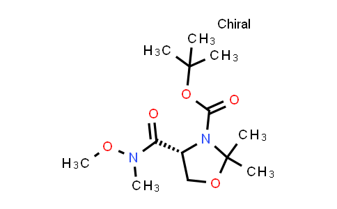 CAS No. 167102-62-7, (R)-tert-Butyl 4-(methoxy(methyl)carbamoyl)-2,2-dimethyloxazolidine-3-carboxylate