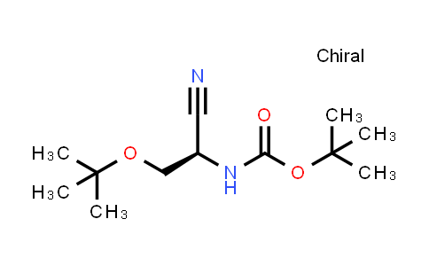 CAS No. 1673534-99-0, tert-Butyl (R)-(2-(tert-butoxy)-1-cyanoethyl)carbamate
