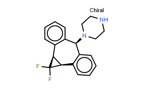 CAS No. 167354-42-9, Piperazine, 1-(1,1-difluoro-1,1a,6,10b-tetrahydrodibenzo[a,e]cyclopropa[c]cyclohepten-6-yl)-,(1a.alpha.,6.beta.,10b.alpha.)- (9CI)
