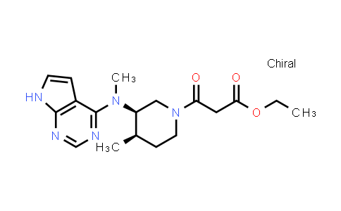 CAS No. 1675248-18-6, Ethyl 3-((3R,4R)-4-methyl-3-(methyl(7H-pyrrolo[2,3-d]pyrimidin-4-yl)amino)piperidin-1-yl)-3-oxopropanoate