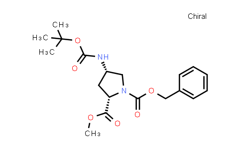 CAS No. 168263-80-7, 1-Benzyl 2-methyl (2S,4S)-4-{[(tert-butoxy)carbonyl]amino}pyrrolidine-1,2-dicarboxylate