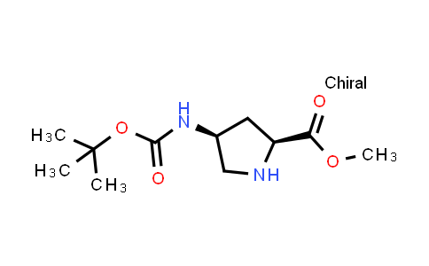 CAS No. 168263-82-9, (2S,4S)-Methyl 4-((tert-butoxycarbonyl)amino)pyrrolidine-2-carboxylate