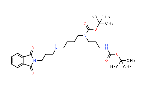 DY530593 | 1682648-79-8 | Carbamic acid, N-[4-[[3-(1,3-dihydro-1,3-dioxo-2H-isoindol-2-yl)propyl]amino]butyl]-N-[3-[[(1,1-dimethylethoxy)carbonyl]amino]propyl]-, 1,1-dimethylethyl ester