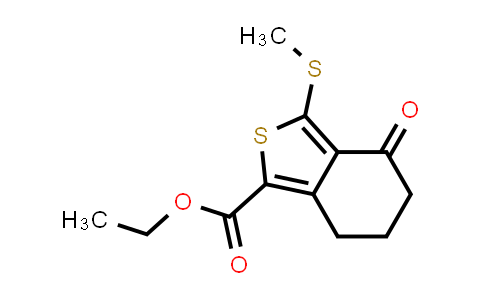 CAS No. 168279-54-7, ethyl 3-(methylthio)-4-oxo-4,5,6,7-tetrahydrobenzo[c]thiophene-1-carboxylate
