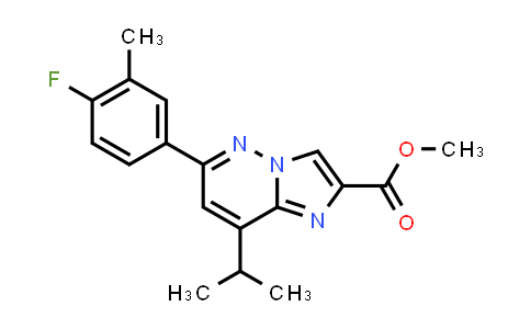 CAS No. 1690177-08-2, Methyl 6-(4-fluoro-3-methylphenyl)-8-isopropylimidazo[1,2-b]pyridazine-2-carboxylate