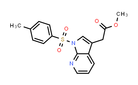 CAS No. 169030-85-7, 1H-Pyrrolo[2,3-b]pyridine-3-acetic acid, 1-[(4-methylphenyl)sulfonyl]-, methyl ester