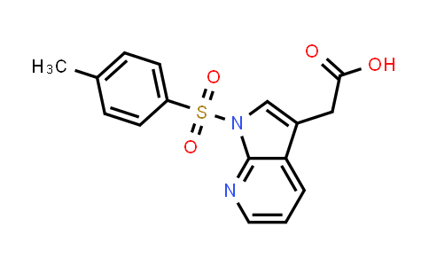 CAS No. 169030-88-0, 1H-Pyrrolo[2,3-b]pyridine-3-acetic acid, 1-[(4-methylphenyl)sulfonyl]-