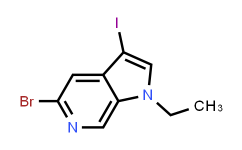 CAS No. 1690341-99-1, 5-Bromo-1-ethyl-3-iodo-1H-pyrrolo[2,3-c]pyridine