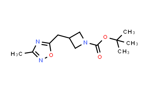 CAS No. 1690493-80-1, tert-Butyl 3-[(3-methyl-1,2,4-oxadiazol-5-yl)methyl]azetidine-1-carboxylate