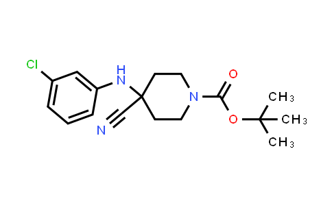 CAS No. 1696322-59-4, tert-Butyl 4-((3-chlorophenyl)amino)-4-cyanopiperidine-1-carboxylate