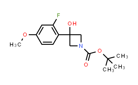 CAS No. 1696952-61-0, tert-Butyl 3-(2-fluoro-4-methoxyphenyl)-3-hydroxyazetidine-1-carboxylate