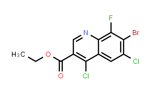 CAS No. 1698027-26-7, Ethyl 7-bromo-4,6-dichloro-8-fluoroquinoline-3-carboxylate