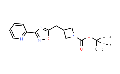 CAS No. 1698489-09-6, tert-Butyl 3-((3-(pyridin-2-yl)-1,2,4-oxadiazol-5-yl)methyl)azetidine-1-carboxylate