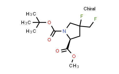 CAS No. 1701431-43-7, 1-tert-Butyl 2-methyl (2S)-4-fluoro-4-(fluoromethyl)pyrrolidine-1,2-dicarboxylate