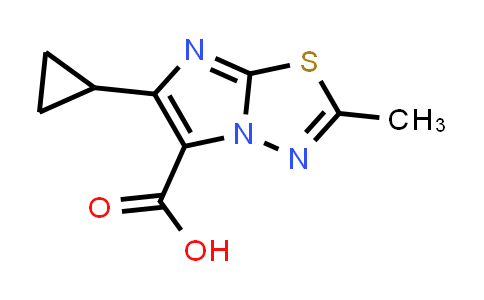 CAS No. 1701556-54-8, 6-Cyclopropyl-2-methylimidazo[2,1-b][1,3,4]thiadiazole-5-carboxylic acid