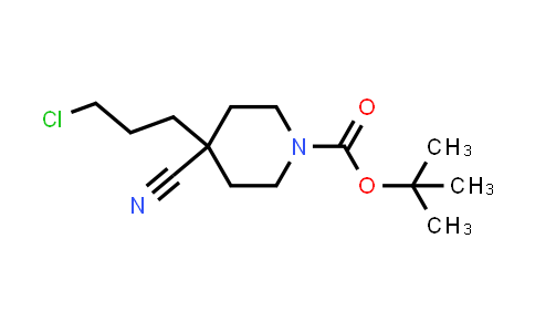 CAS No. 1702300-72-8, tert-Butyl 4-(3-chloropropyl)-4-cyanopiperidine-1-carboxylate