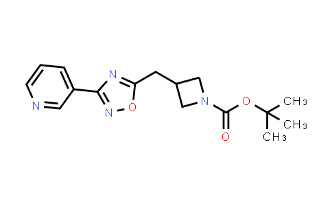 CAS No. 1702389-46-5, tert-Butyl 3-((3-(pyridin-3-yl)-1,2,4-oxadiazol-5-yl)methyl)azetidine-1-carboxylate