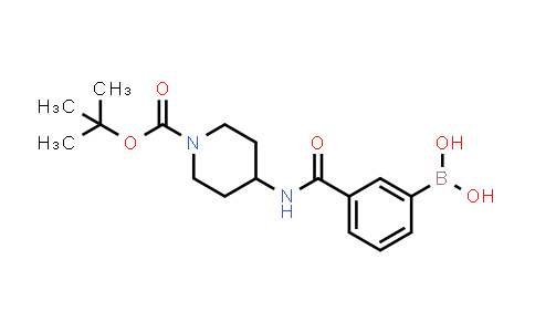 CAS No. 1704074-10-1, (3-((1-(tert-Butoxycarbonyl)piperidin-4-yl)carbamoyl)phenyl)boronic acid