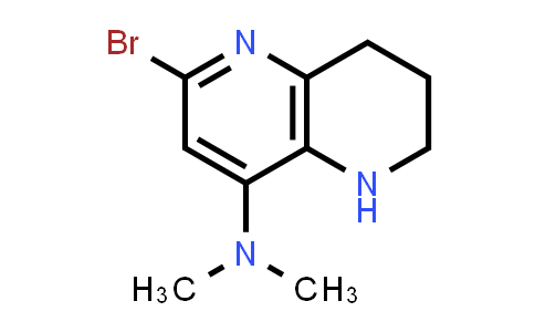 CAS No. 1706431-64-2, 2-Bromo-N,N-dimethyl-5,6,7,8-tetrahydro-1,5-naphthyridin-4-amine