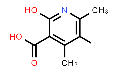 CAS No. 1707394-81-7, 2-Hydroxy-5-iodo-4,6-dimethylpyridine-3-carboxylic acid