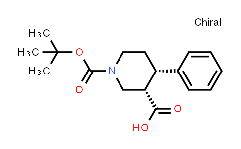 CAS No. 170838-39-8, Rel-(3S,4S)-1-(tert-Butoxycarbonyl)-4-phenylpiperidine-3-carboxylic acid