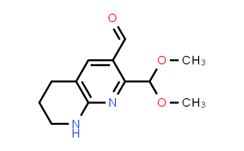 CAS No. 1708974-56-4, 2-(Dimethoxymethyl)-5,6,7,8-tetrahydro-1,8-naphthyridine-3-carbaldehyde
