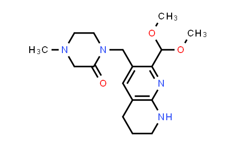 CAS No. 1708975-38-5, 1-((2-(Dimethoxymethyl)-5,6,7,8-tetrahydro-1,8-naphthyridin-3-yl)methyl)-4-methylpiperazin-2-one