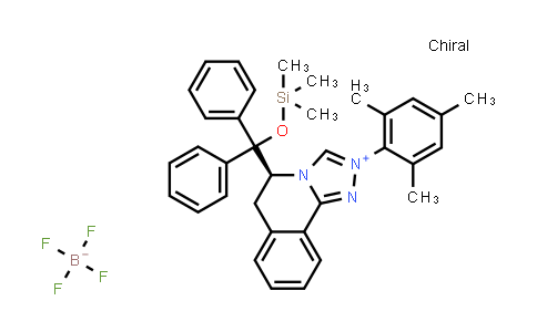CAS No. 1710476-21-3, (S)-5-(Diphenyl((trimethylsilyl)oxy)methyl)-2-mesityl-5,6-dihydro-[1,2,4]triazolo[3,4-a]isoquinolin-2-ium tetrafluoroborate