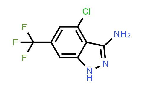 CAS No. 1715912-30-3, 4-Chloro-6-(trifluoromethyl)-1H-indazol-3-amine
