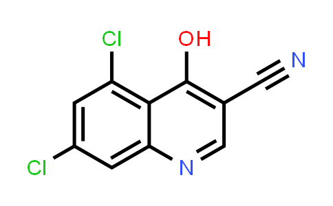 CAS No. 171850-32-1, 3-Quinolinecarbonitrile, 5,7-dichloro-4-hydroxy-