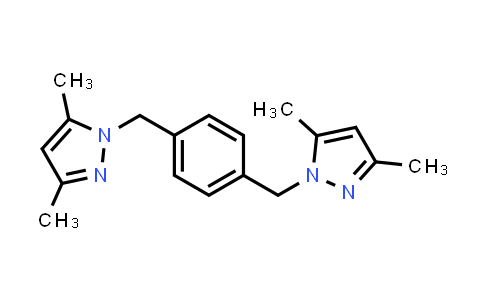 CAS No. 172606-22-3, 1,4-Bis((3,5-dimethyl-1H-pyrazol-1-yl)methyl)benzene