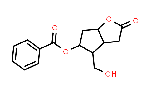 CAS No. 172821-93-1, 4-(Hydroxymethyl)-2-oxohexahydro-2H-cyclopenta[b]furan-5-yl benzoate