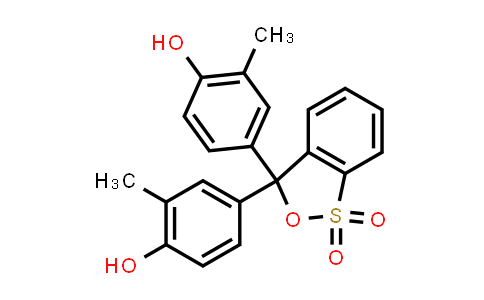 CAS No. 1733-12-6, 4,4'-(1,1-Dioxido-3H-2,1-benzoxathiol-3-ylidene)bis[2-methylphenol]