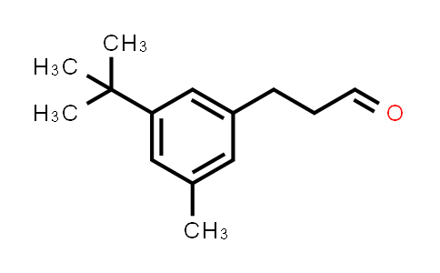 CAS No. 173445-39-1, Benzenepropanal, 3-(1,1-dimethylethyl)-5-methyl-