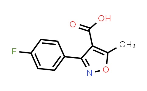 CAS No. 1736-21-6, 3-(4-Fluorophenyl)-5-methylisoxazole-4-carboxylic acid