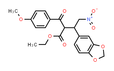 CAS No. 173864-45-4, 1,3-Benzodioxole-5-propanoic acid, α-(4-methoxybenzoyl)-β-(nitromethyl)-, ethyl ester