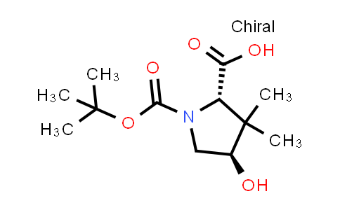 CAS No. 173913-66-1, (2S,4R)-1-(tert-Butoxycarbonyl)-4-hydroxy-3,3-dimethylpyrrolidine-2-carboxylic acid