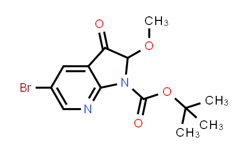 CAS No. 174467-51-7, 1H-Pyrrolo[2,3-b]pyridine-1-carboxylic acid, 5-bromo-2,3-dihydro-2-methoxy-3-oxo-, 1,1-dimethylethyl ester