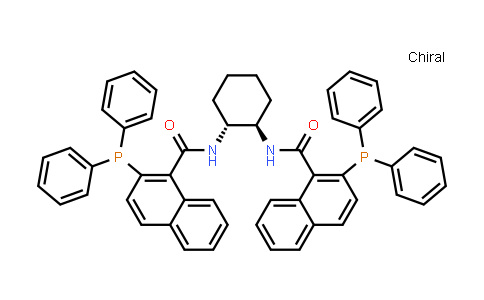 CAS No. 174810-09-4, N,N'-((1R,2R)-Cyclohexane-1,2-diyl)bis(2-(diphenylphosphino)-1-naphthamide)