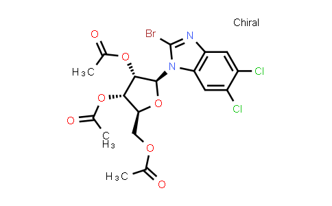 CAS No. 176161-18-5, 2-Bromo-5,6-dichloro-1-(2,3,5-tri-O-acetyl-β-L-ribofuranosyl)-1H-benzimidazole