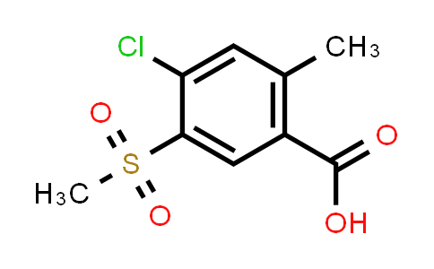 CAS No. 176309-00-5, 4-Chloro-2-methyl-5-(methylsulfonyl)benzoic acid