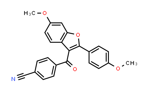 CAS No. 176977-56-3, 4-(6-Methoxy-2-(4-methoxyphenyl)benzofuran-3-carbonyl)benzonitrile