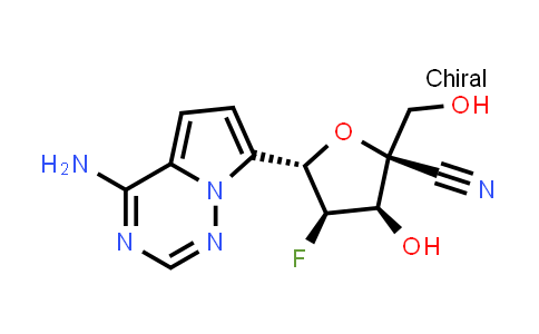 CAS No. 1770840-77-1, L-Arabinononitrile, 5-C-(4-aminopyrrolo[2,1-f][1,2,4]triazin-7-yl)-2,5-anhydro-4-deoxy-4-fluoro-2-C-(hydroxymethyl)-, (5S)-