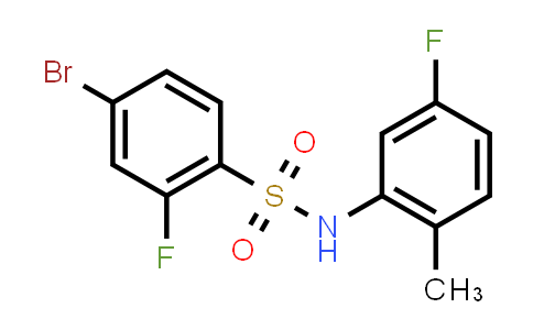 CAS No. 1771972-20-3, 4-Bromo-2-fluoro-N-(5-fluoro-2-methylphenyl)benzenesulfonamide
