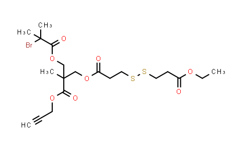 CAS No. 1772624-47-1, Prop-2-yn-1-yl 3-((2-bromo-2-methylpropanoyl)oxy)-2-(((3-((3-ethoxy-3-oxopropyl)disulfanyl)propanoyl)oxy)methyl)-2-methylpropanoate